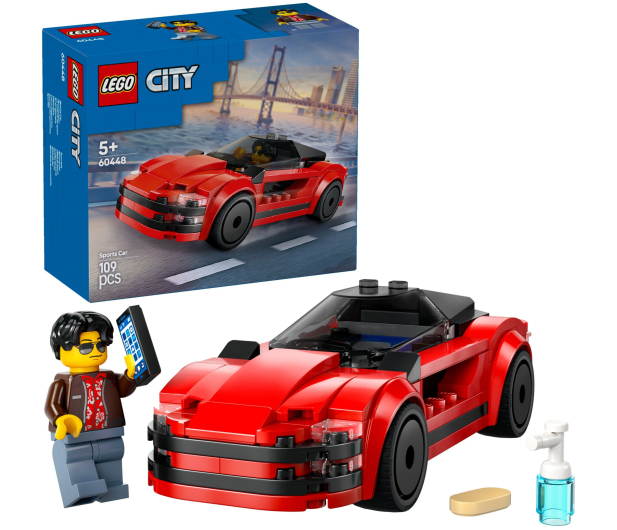 LEGO City 60448 Czerwony samochód sportowy - 1284112 - zdjęcie